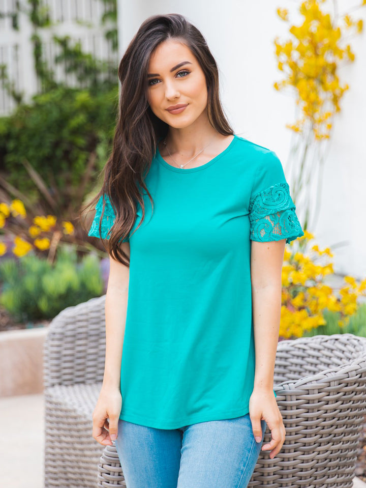 Ali Lace Sleeve Top