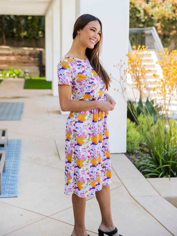 Dainty Floral Penelope Dress - Watercolor