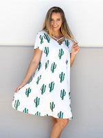 Criss Cross Dress - Cactus