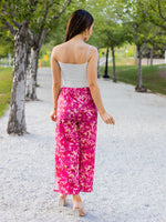 Patterned Leanne Pants - Pink Floral