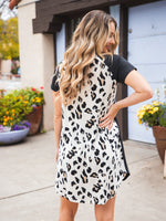 Makayla Dress - Cream Leopard