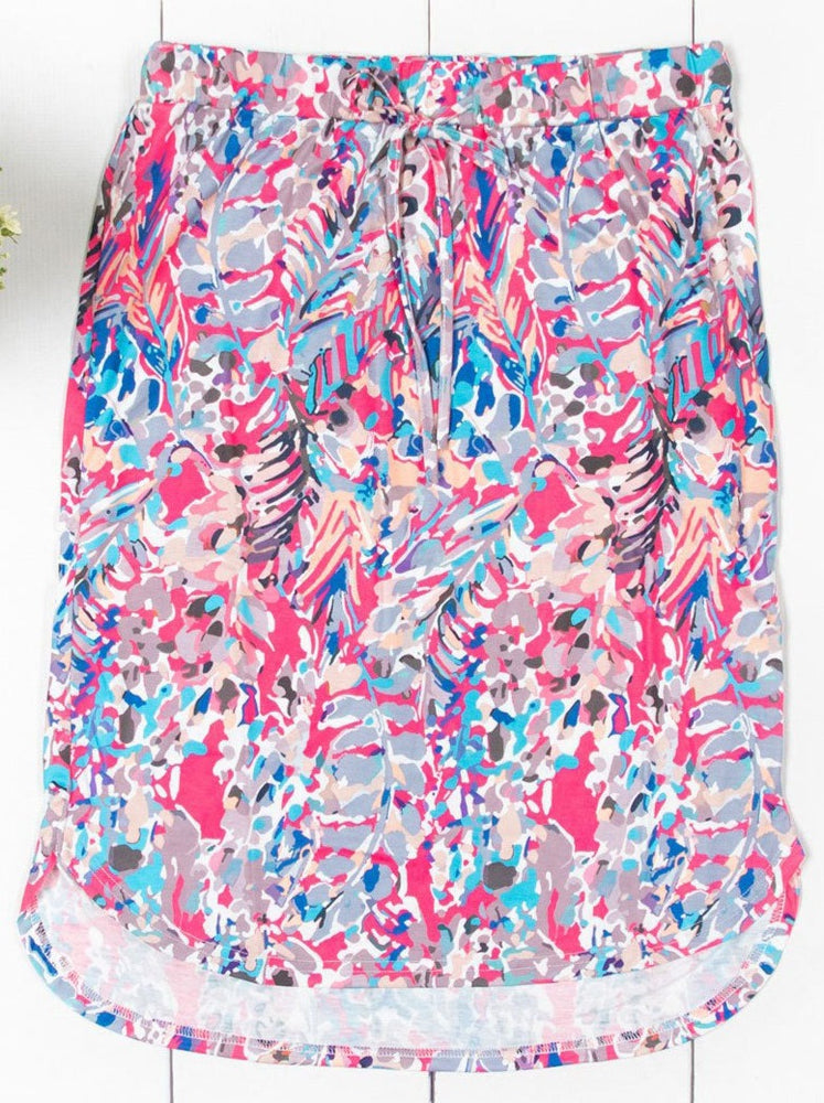 Patterned Delaney Weekend Skirt - Pink Watercolor
