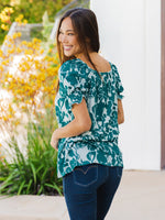 Lovely Square Neck Top - Green