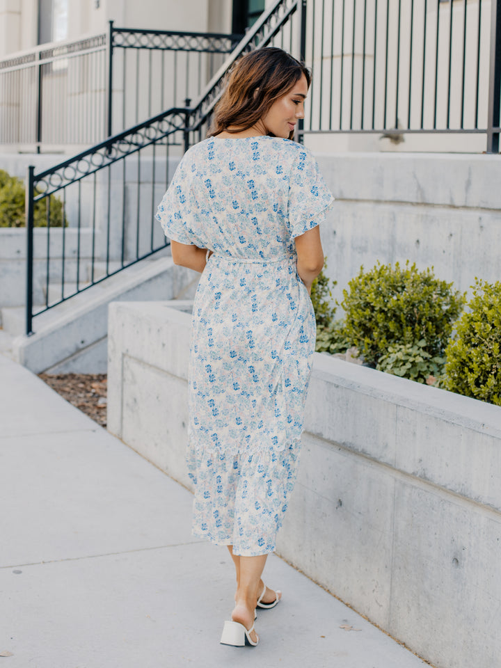 Pastel Floral Belted Whitney Dress