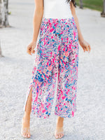 Patterned Leanne Pants - Pink Watercolor