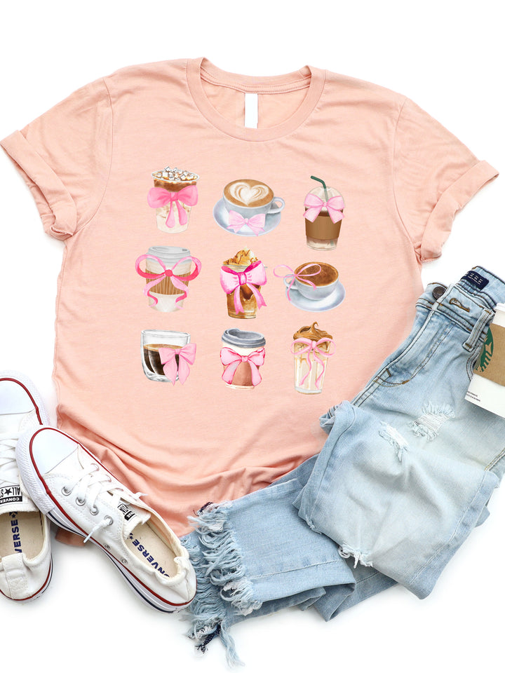 Coffee and Bows Graphic Tee