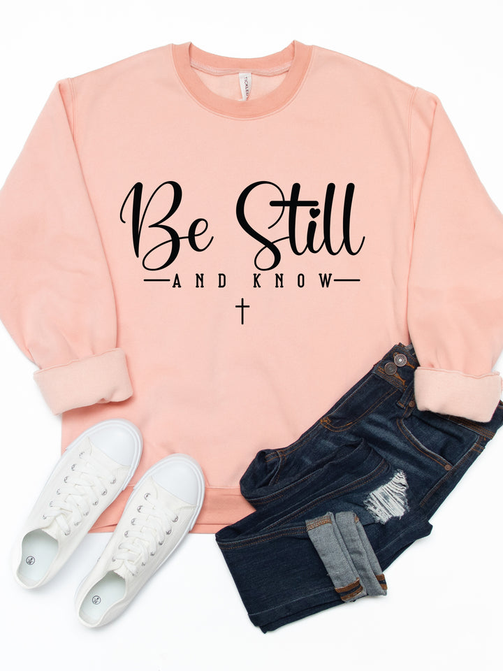 Be Still & Know Cross Graphic Sweatshirt