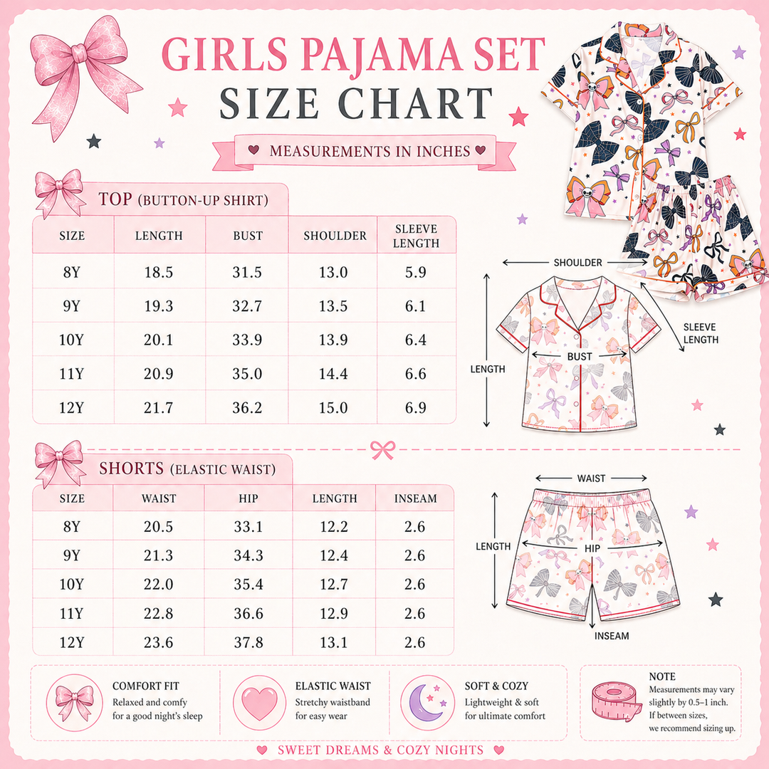 Girls Cherry Print Pajama Set