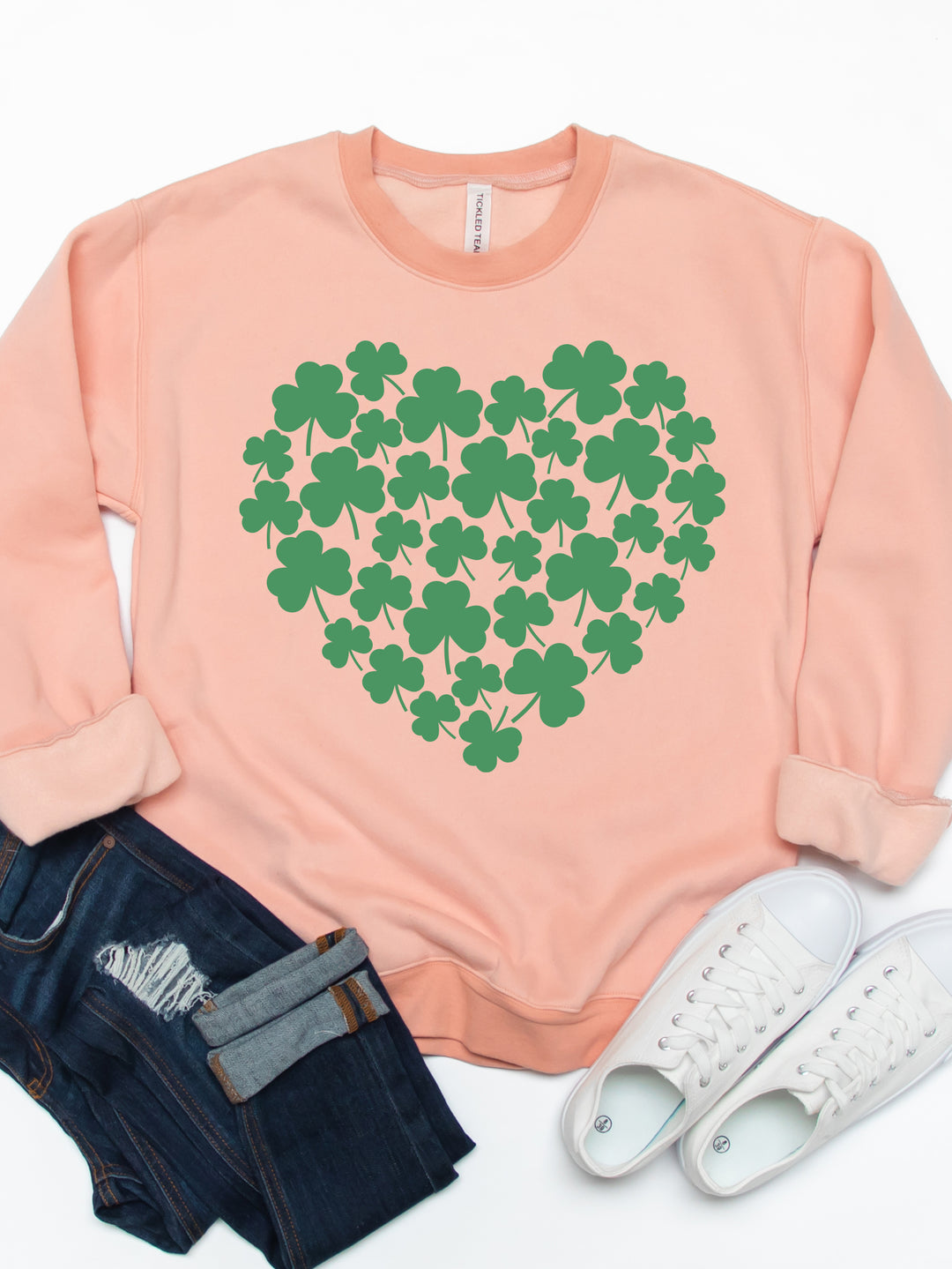 Heart Clovers  - Graphic Sweatshirt
