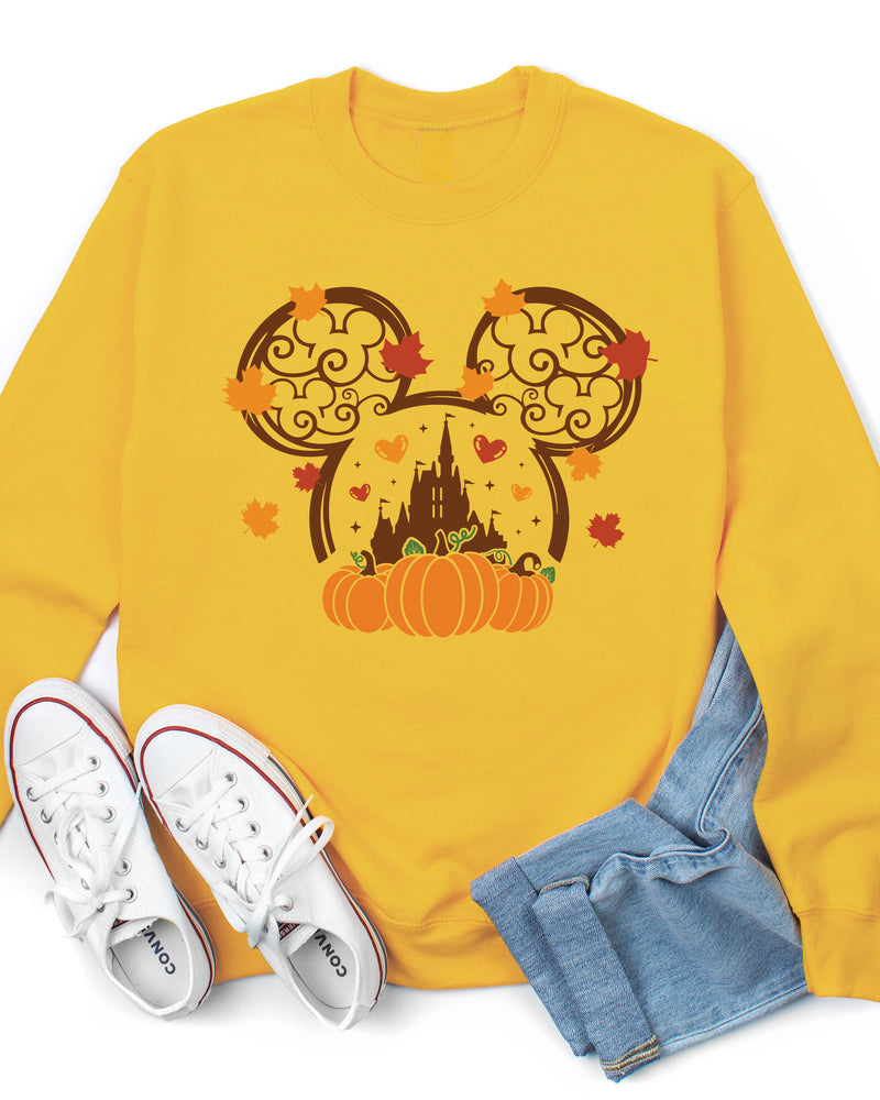 Fall Disney Castle Ears Graphic Sweatshirt