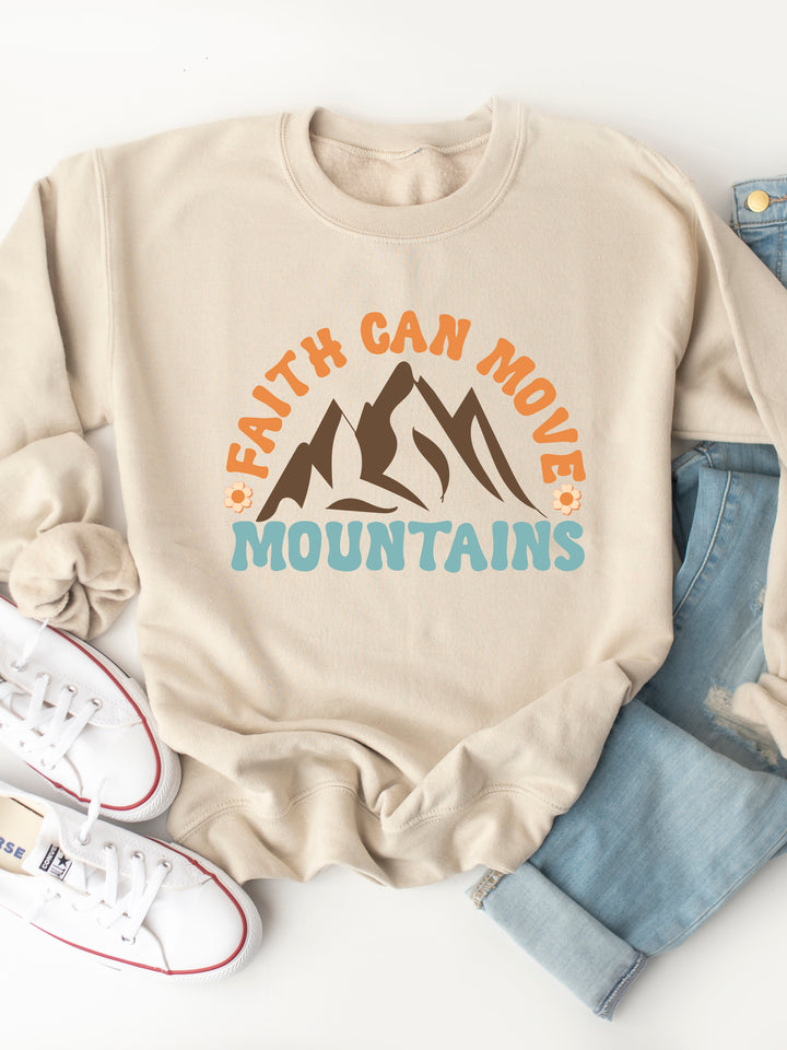 Faith Can Move Mountains Graphic Sweatshirt