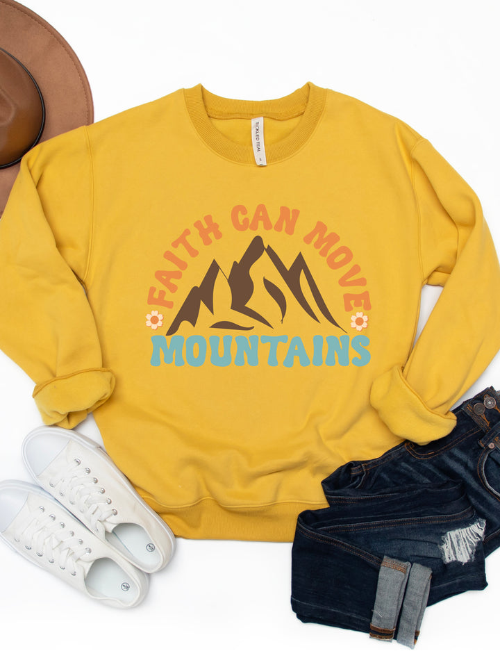 Faith Can Move Mountains Graphic Sweatshirt
