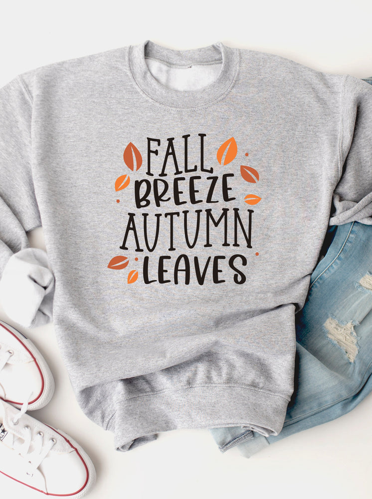 Fall Breeze Autumn Leaves Graphic Sweatshirt