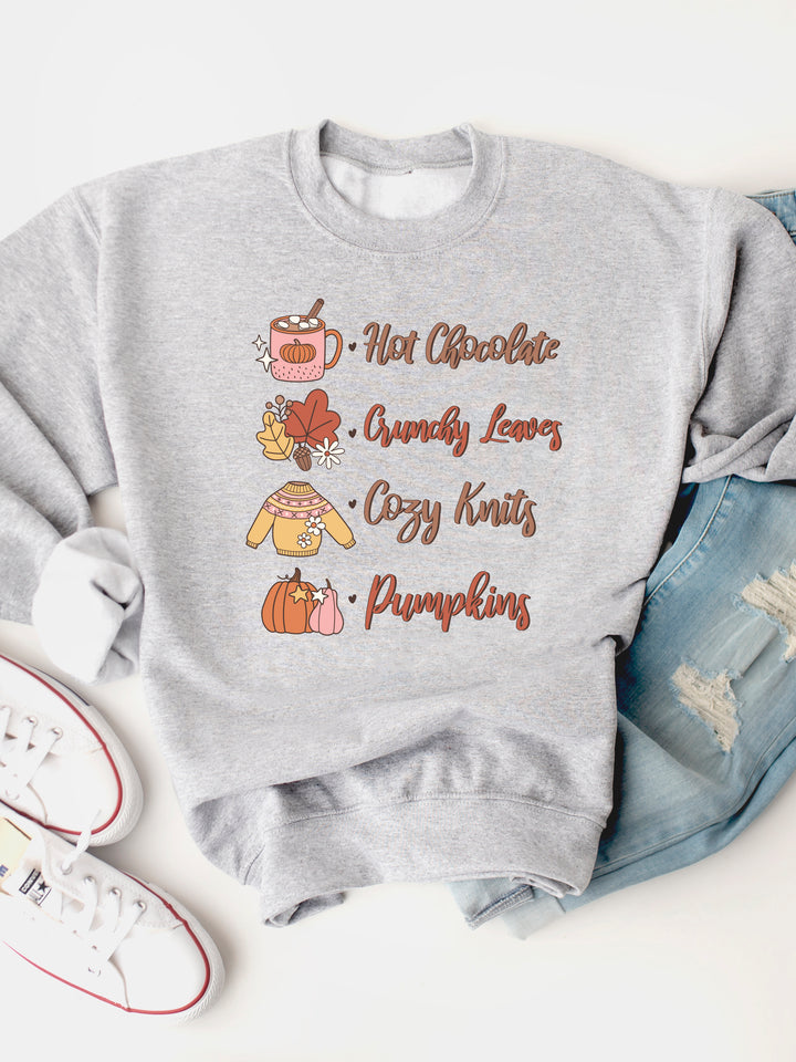 Fall things Icons Graphic Sweatshirt