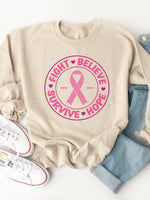 Fight Believe Survive Hope Graphic Sweatshirt