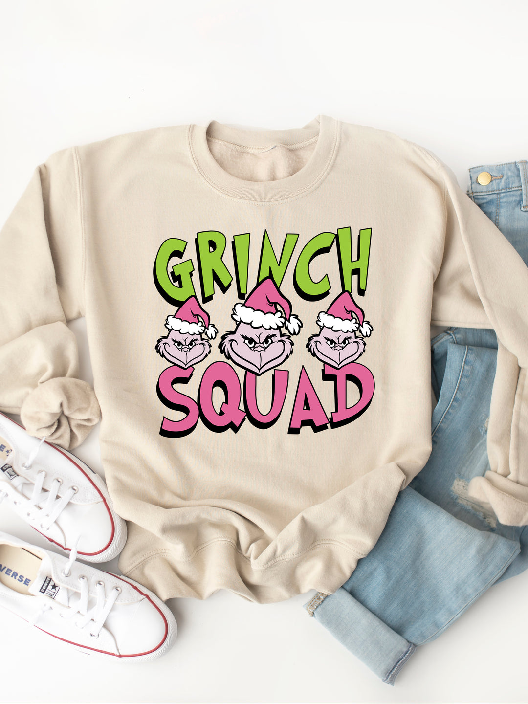 Grinch Squad - Graphic Sweatshirt