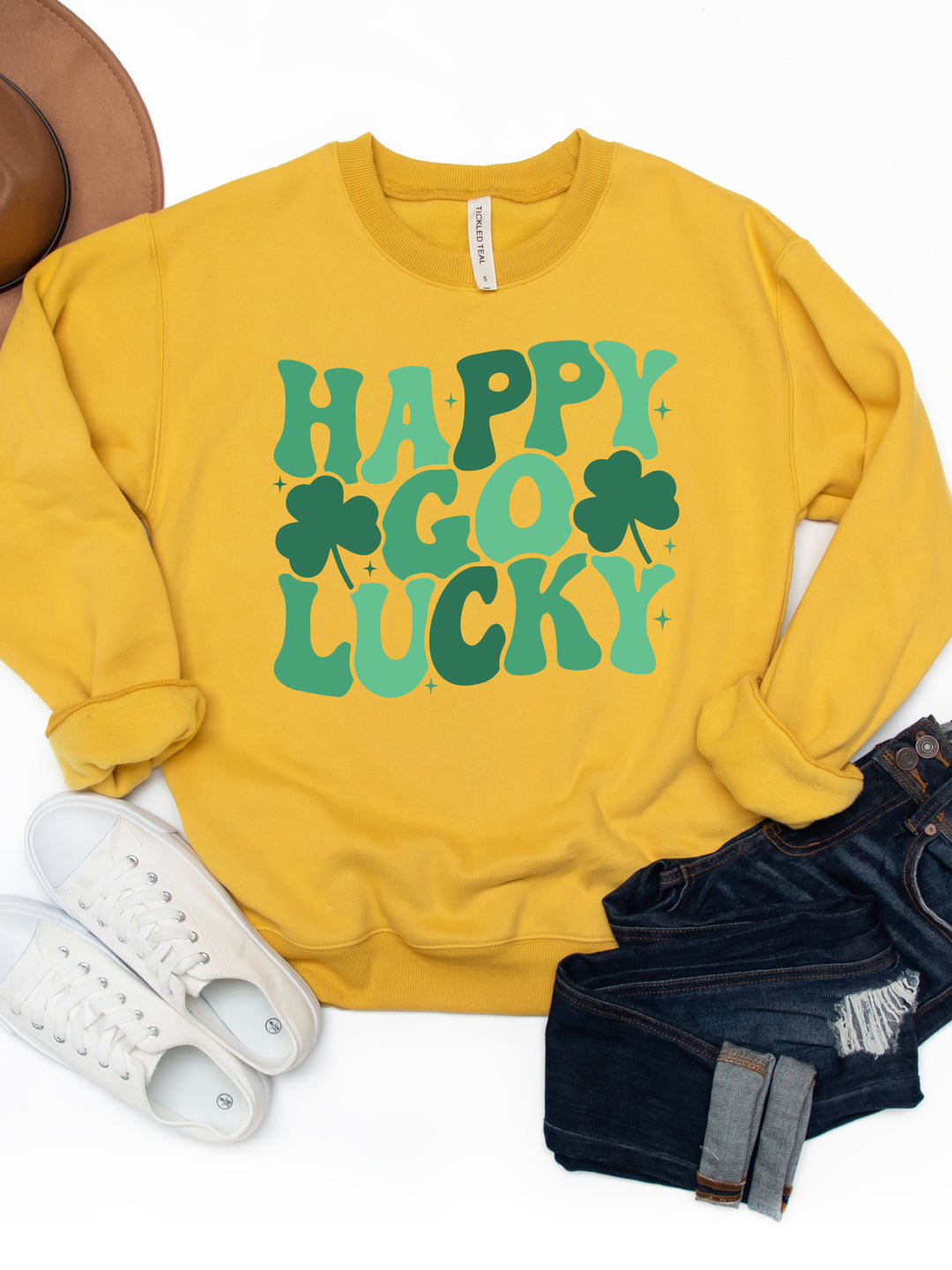 Happy Go Lucky  - Graphic Sweatshirt