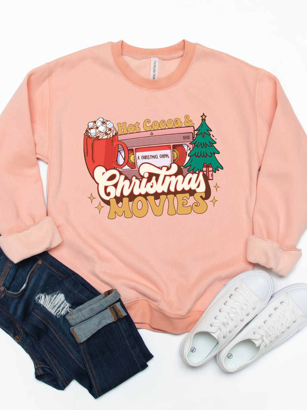 Hot Chocolate & Christmas Movies Graphic Sweatshirt