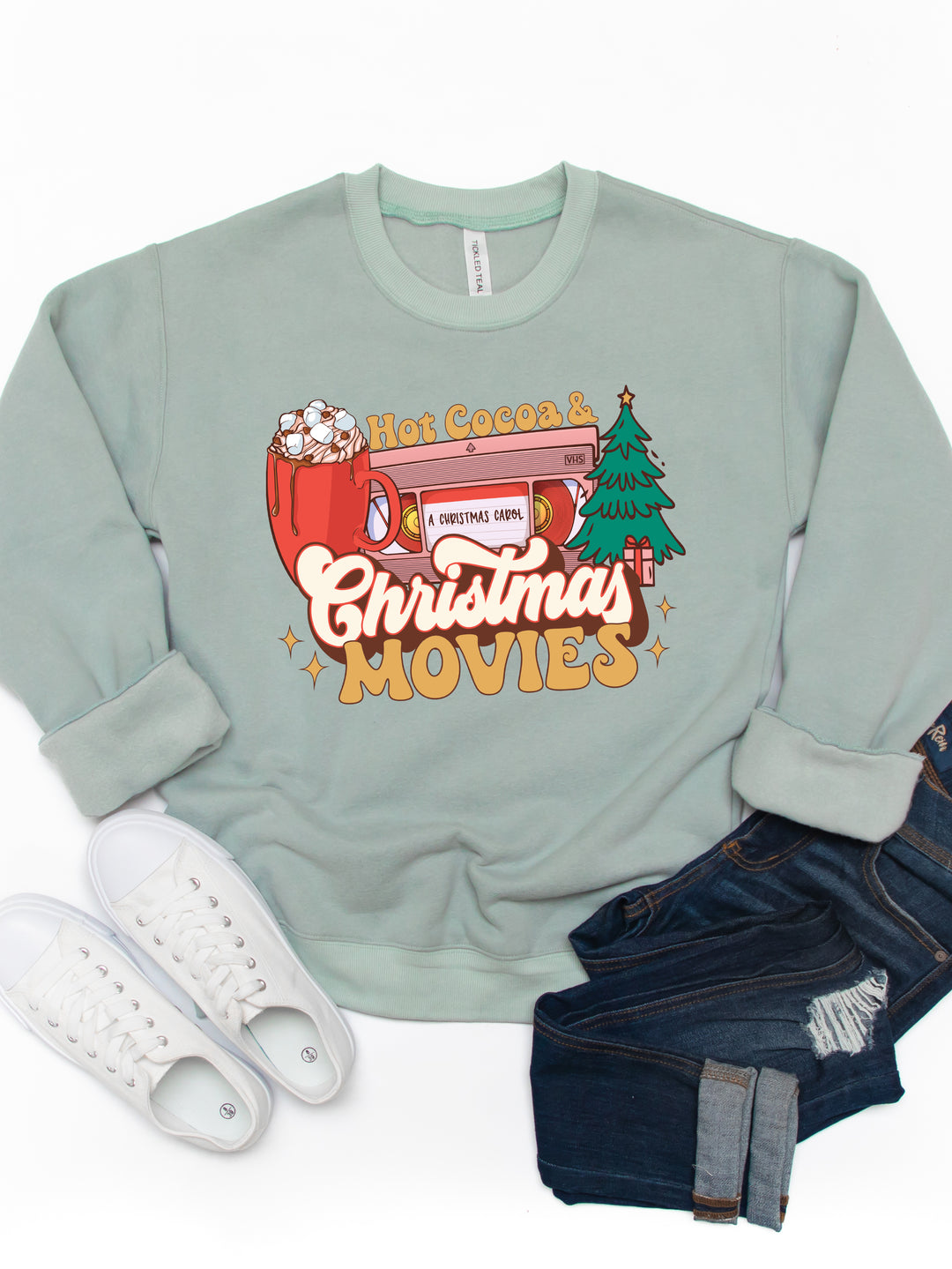 Hot Chocolate & Christmas Movies Graphic Sweatshirt