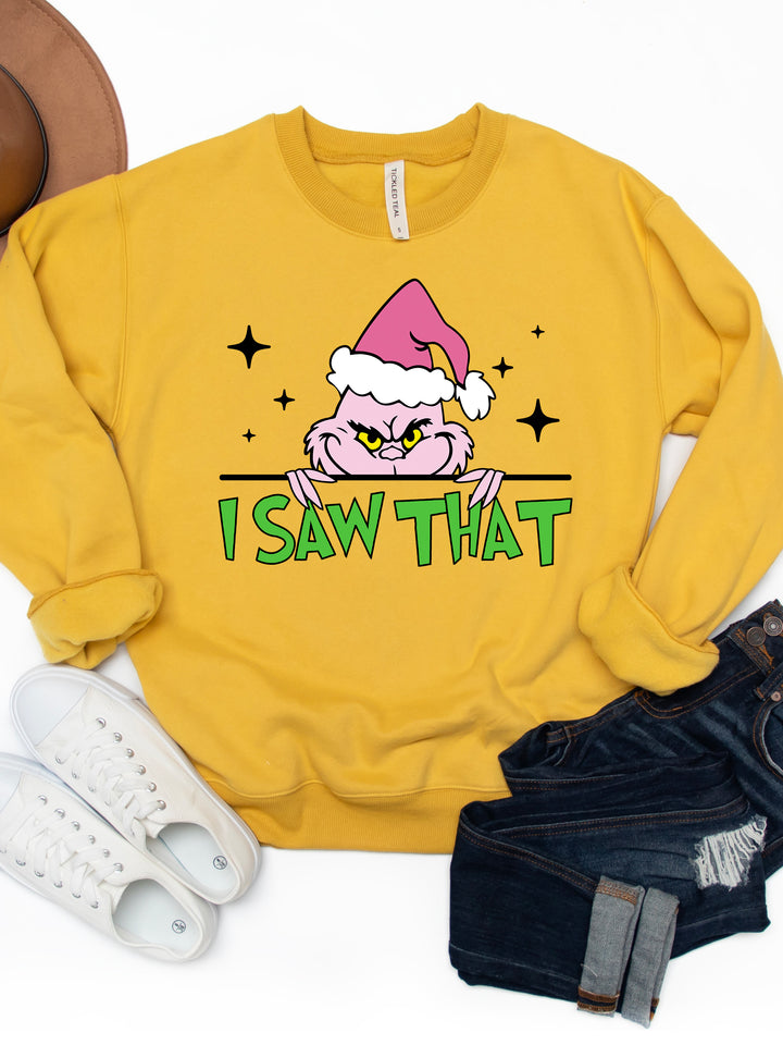 I Saw That, Grinch - Graphic Sweatshirt