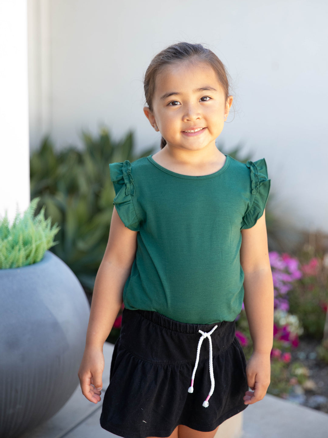 Ruffle Sleeve Little Girl Top