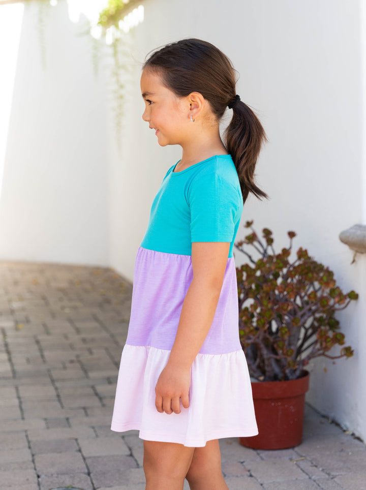 Colorblock Little Girls Dress