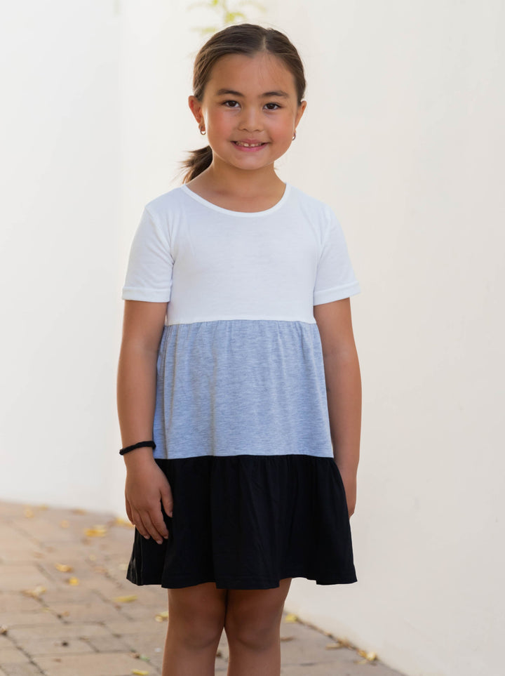 Colorblock Little Girls Dress