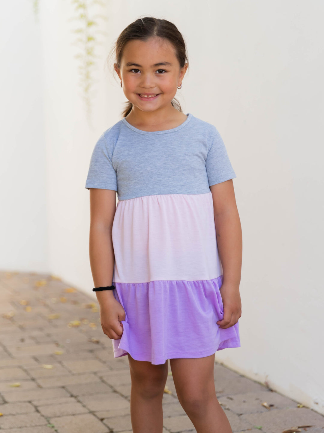 Colorblock Little Girls Dress