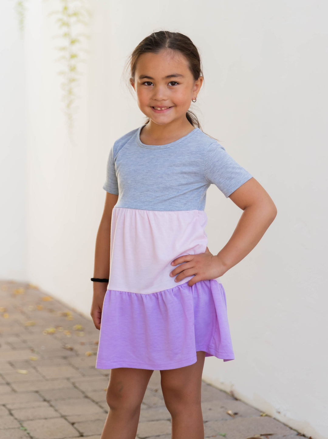 Colorblock Little Girls Dress