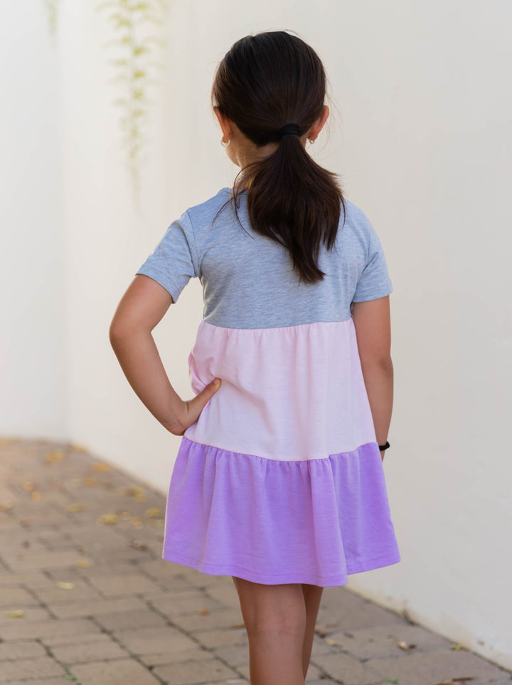 Colorblock Little Girls Dress