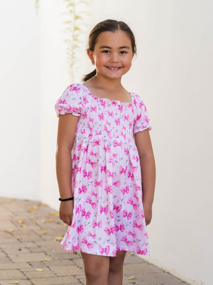 Smocked Top Little Girls Dress