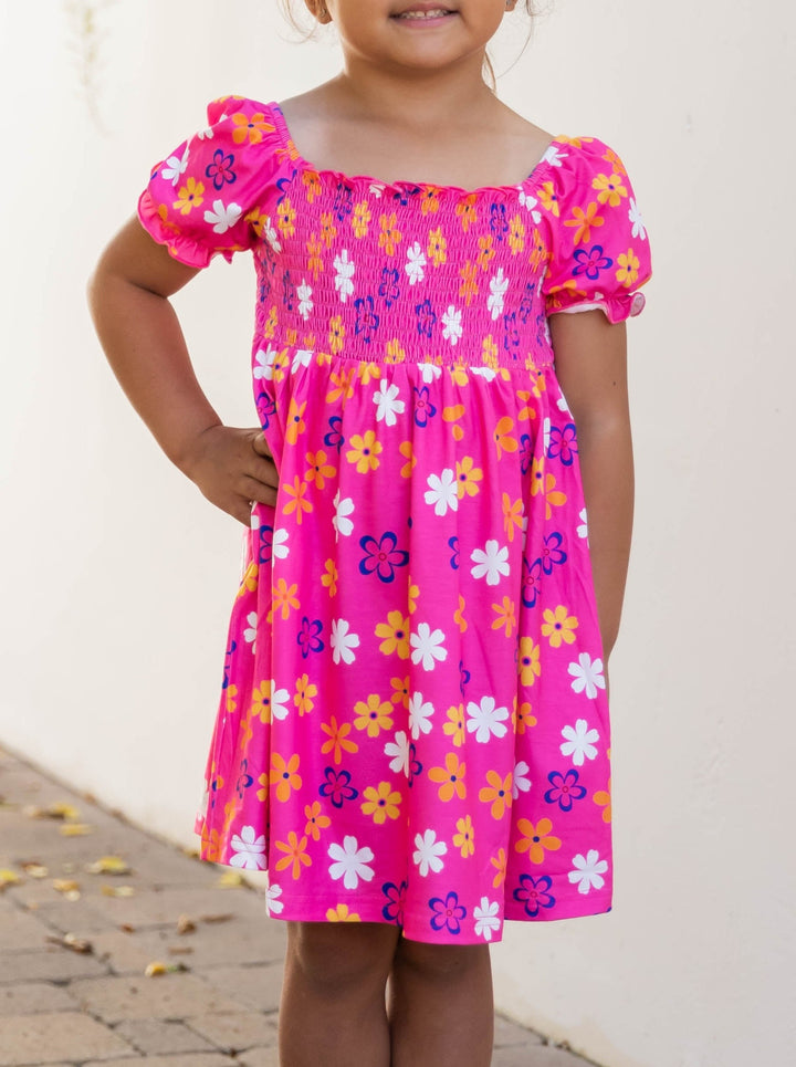 Smocked Top Little Girls Dress