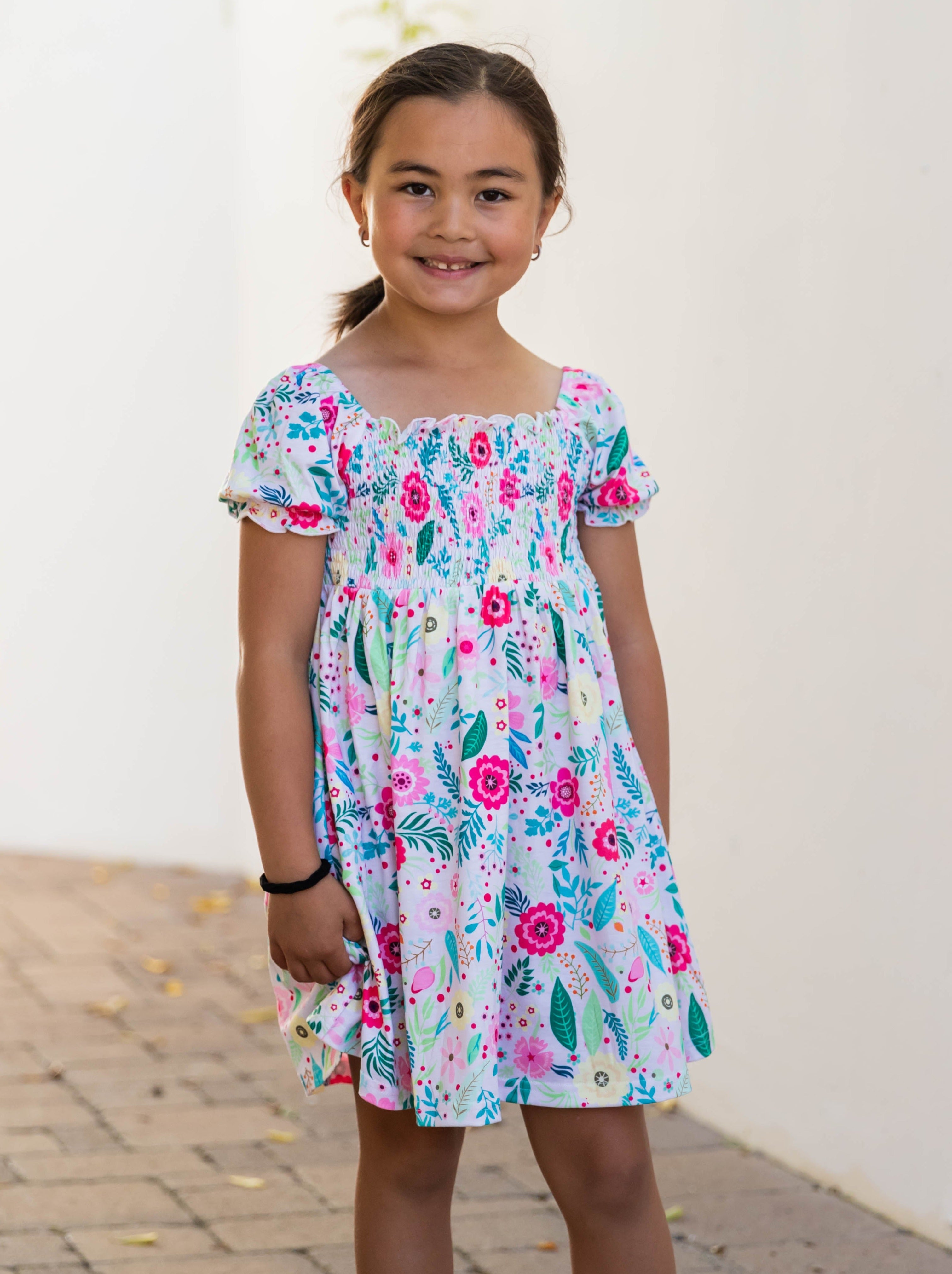 girls smocked top
