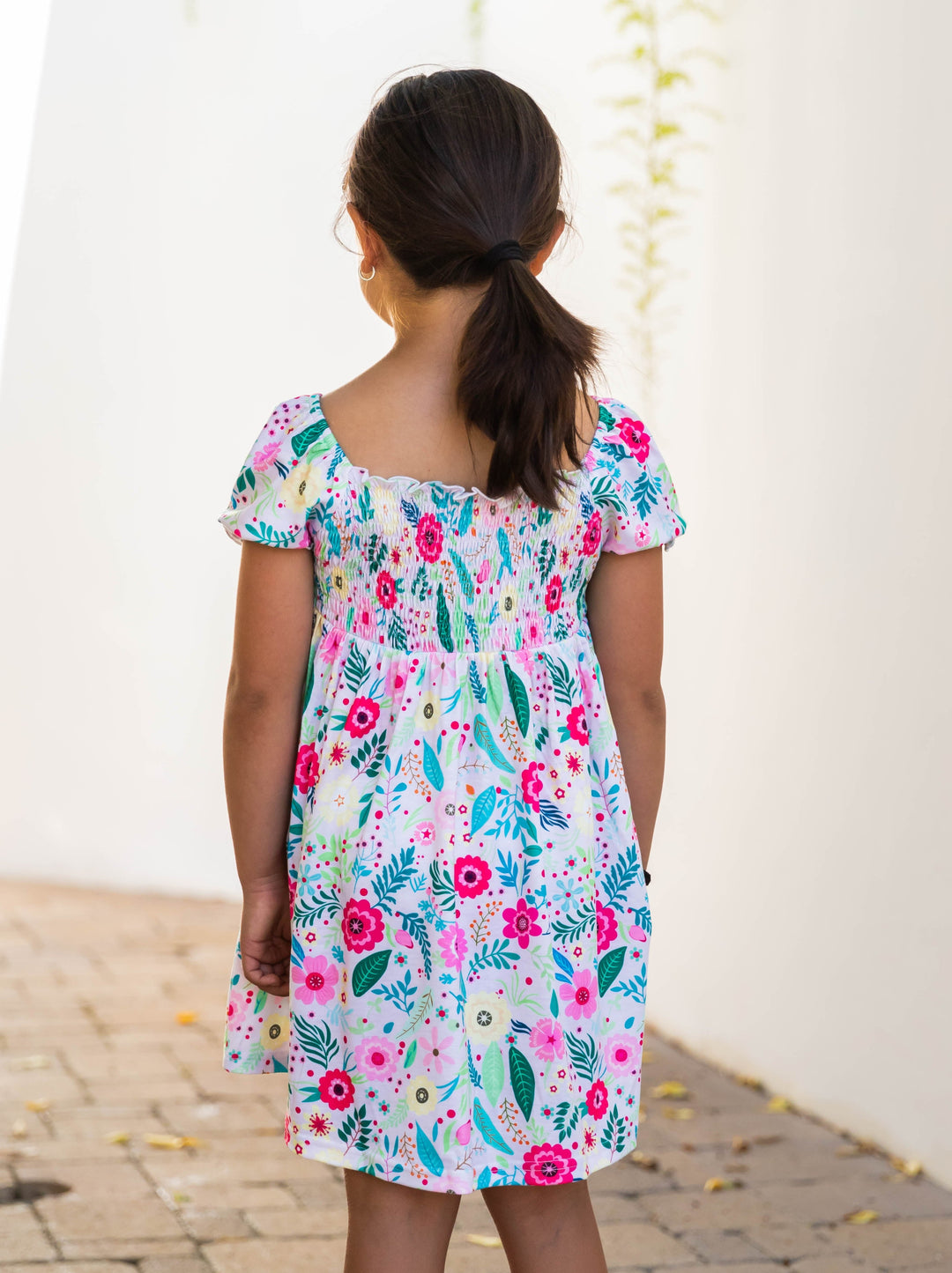 smocked top dress Lavender Solid 3/4 Sleeve Tiered Maxi PinkBlush The print evokes feelings of lazy days on the beach and vacation memories that will last a lifetime Mommy and Me Vacay Ready