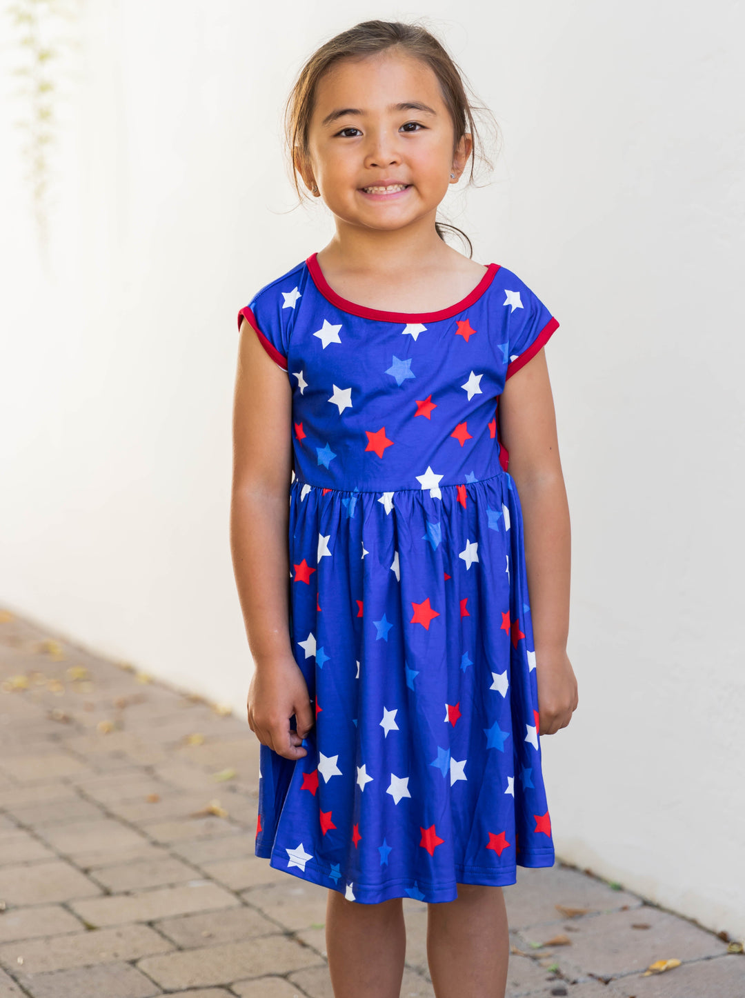 Star Pattern Little Girl Dress