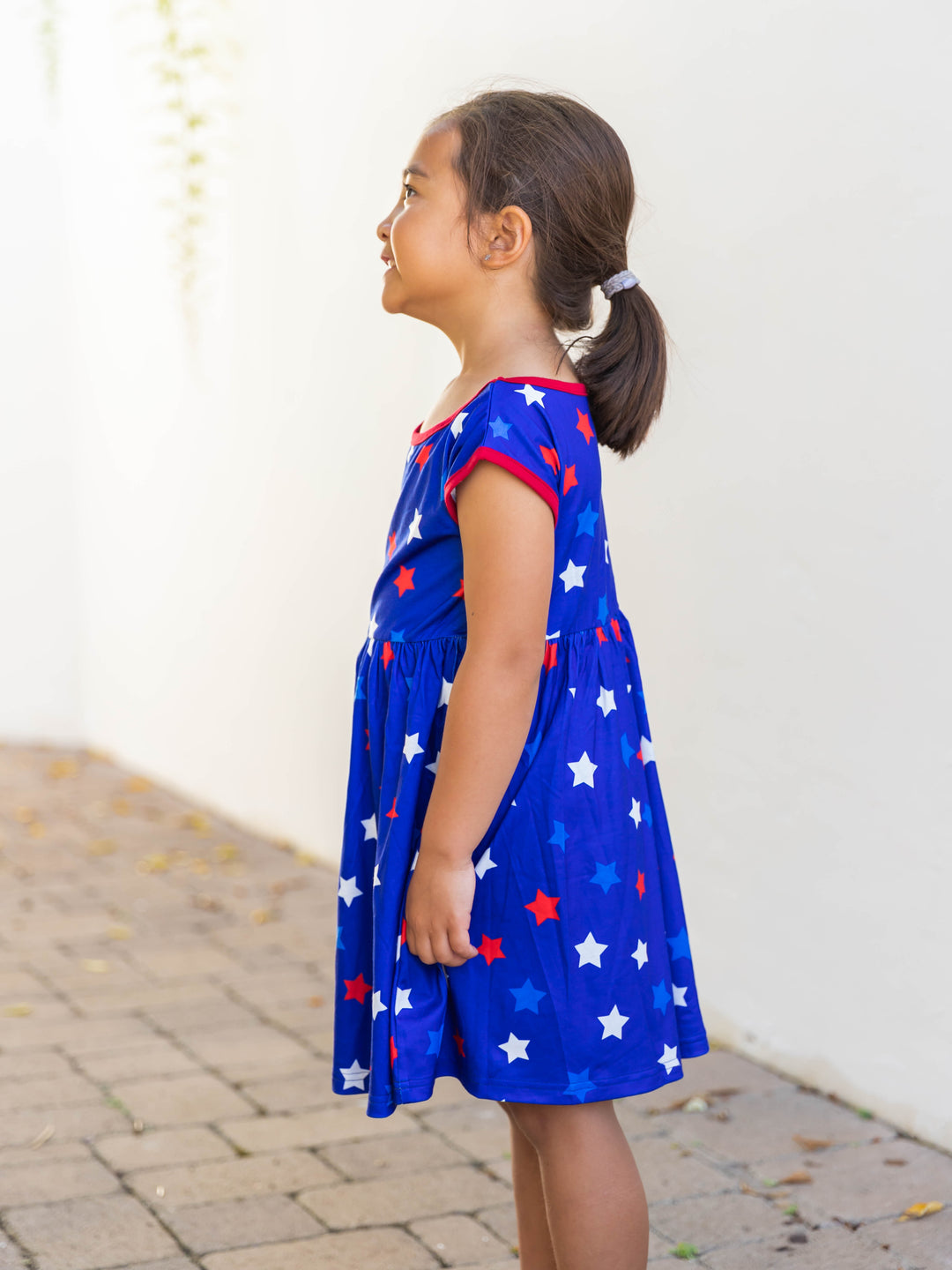 Star Pattern Little Girl Dress