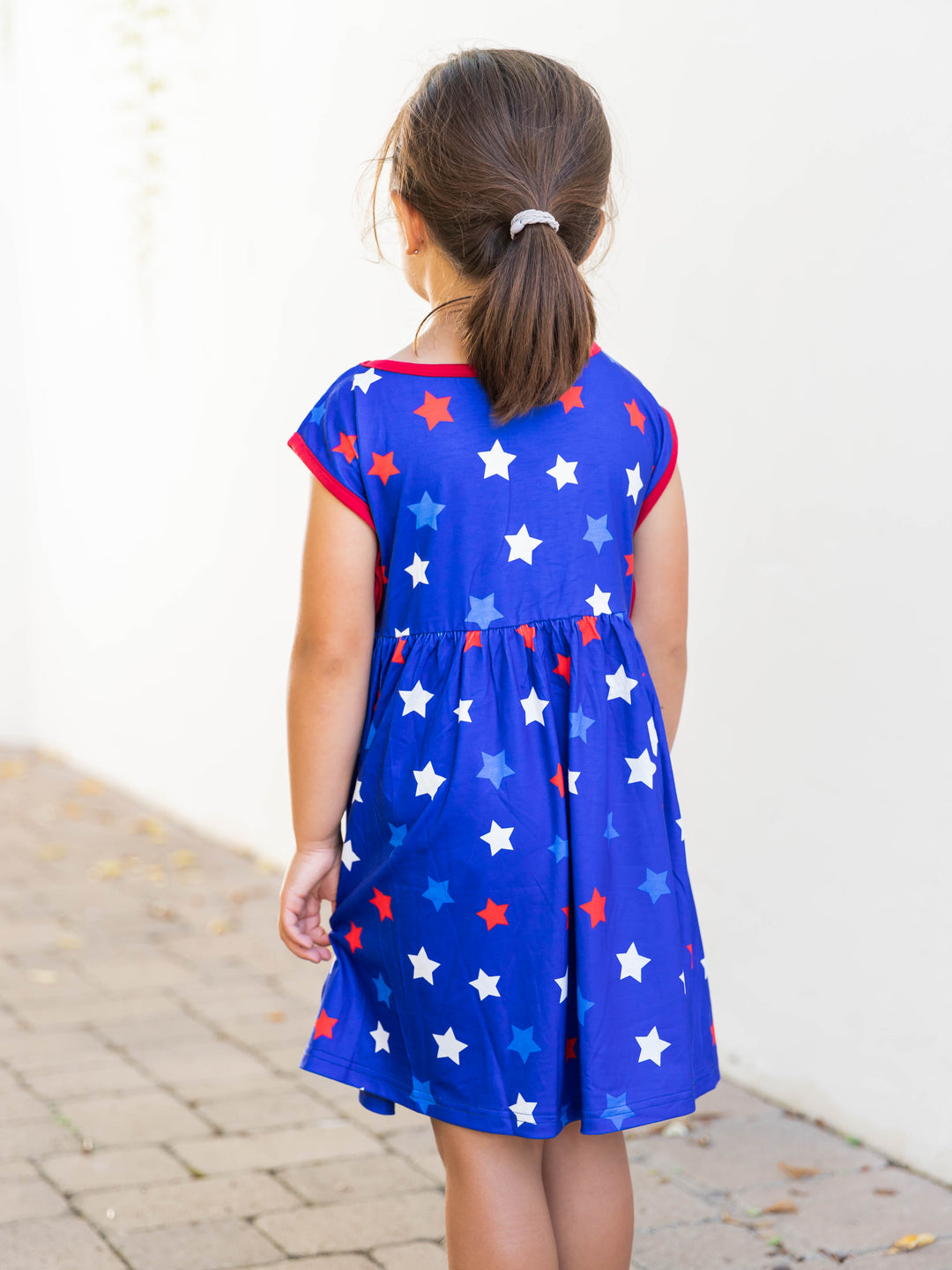 Star Pattern Little Girl Dress