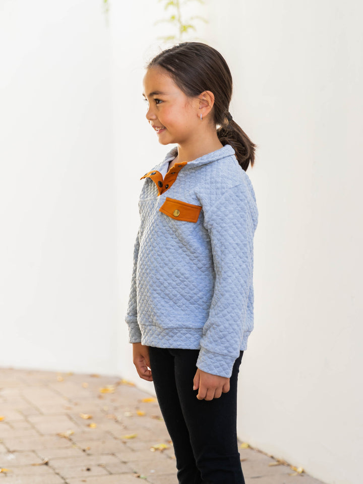 Little Girls Quilted Kennedy Pullover