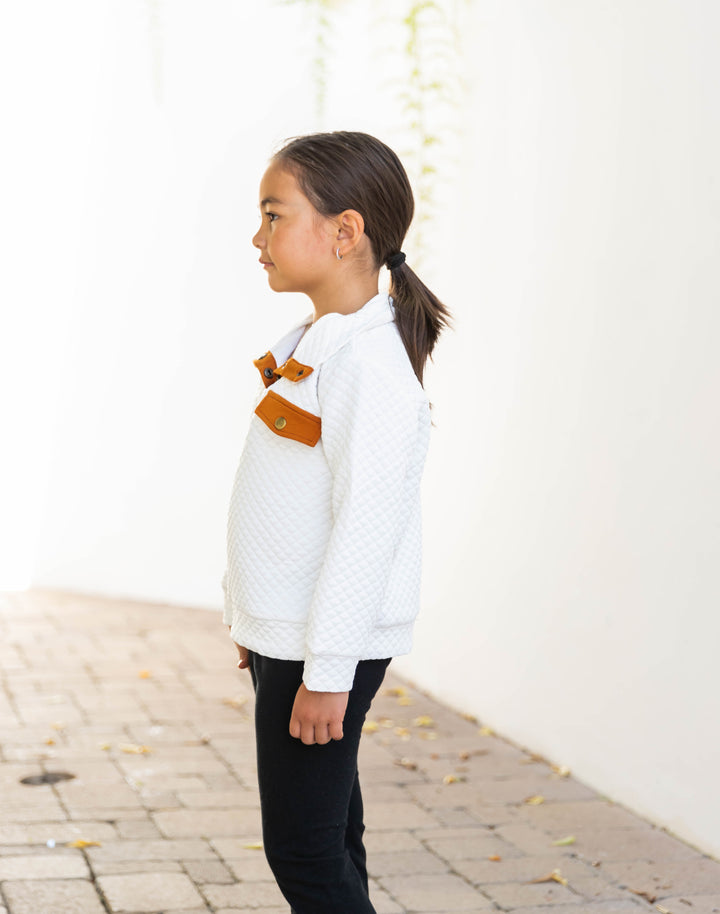 Little Girls Quilted Kennedy Pullover