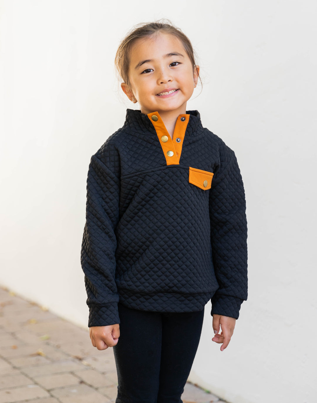 Little Girls Quilted Kennedy Pullover