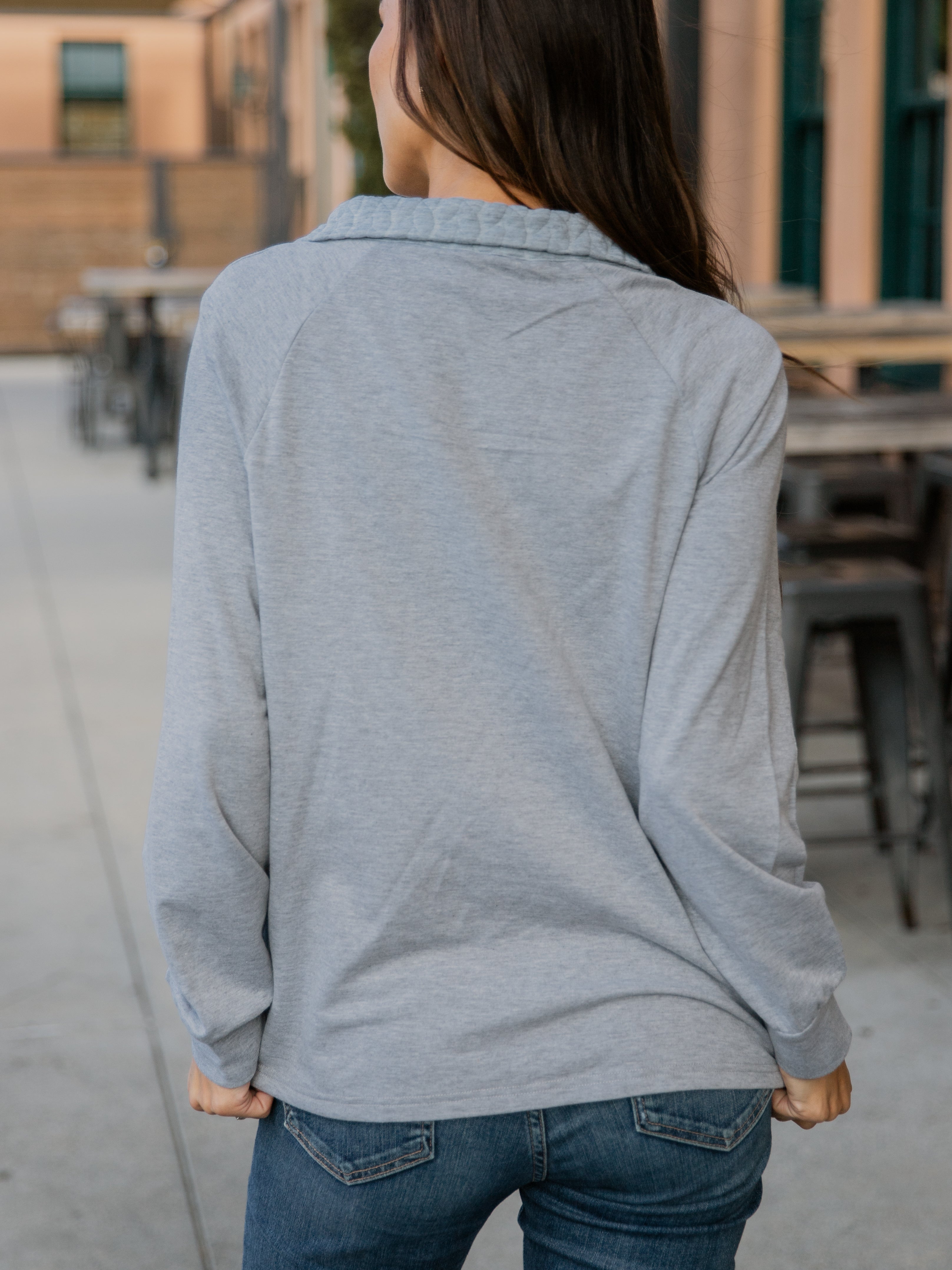 Quarter Zip Pattern Quilted Pullover – Tickled Teal LLC