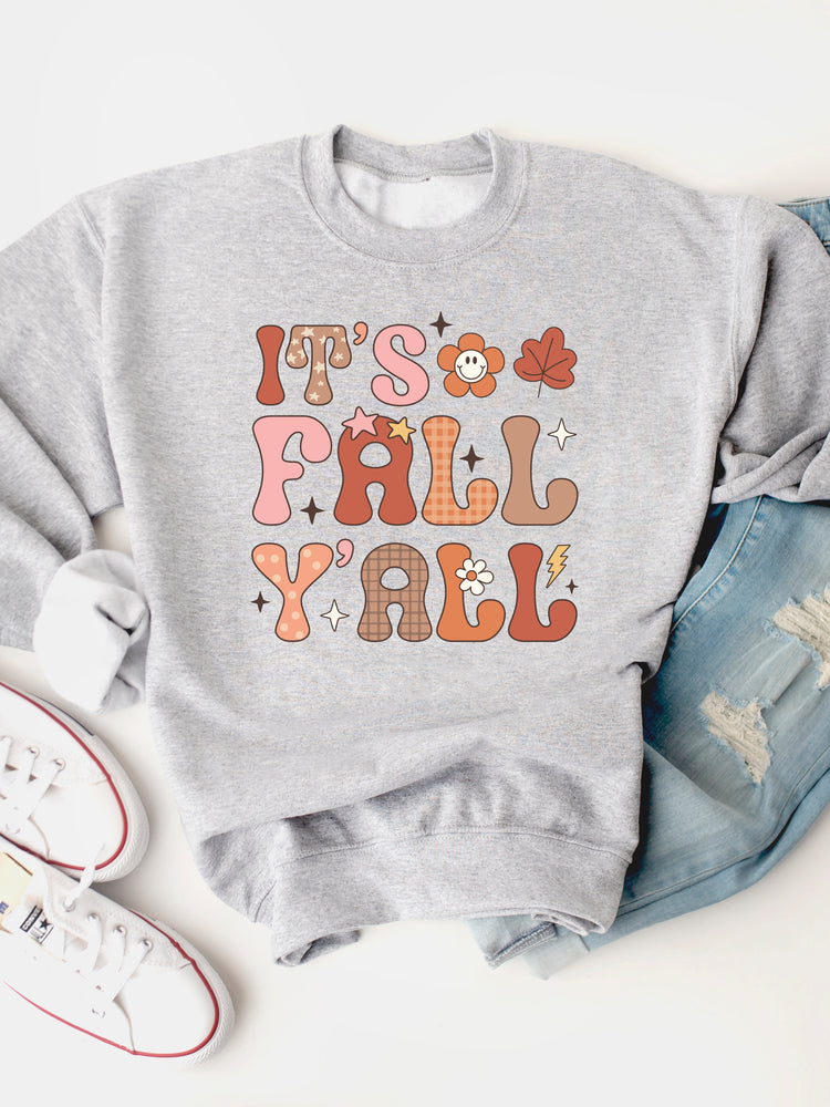 It's Fall Y'all Retro Graphic Sweatshirt