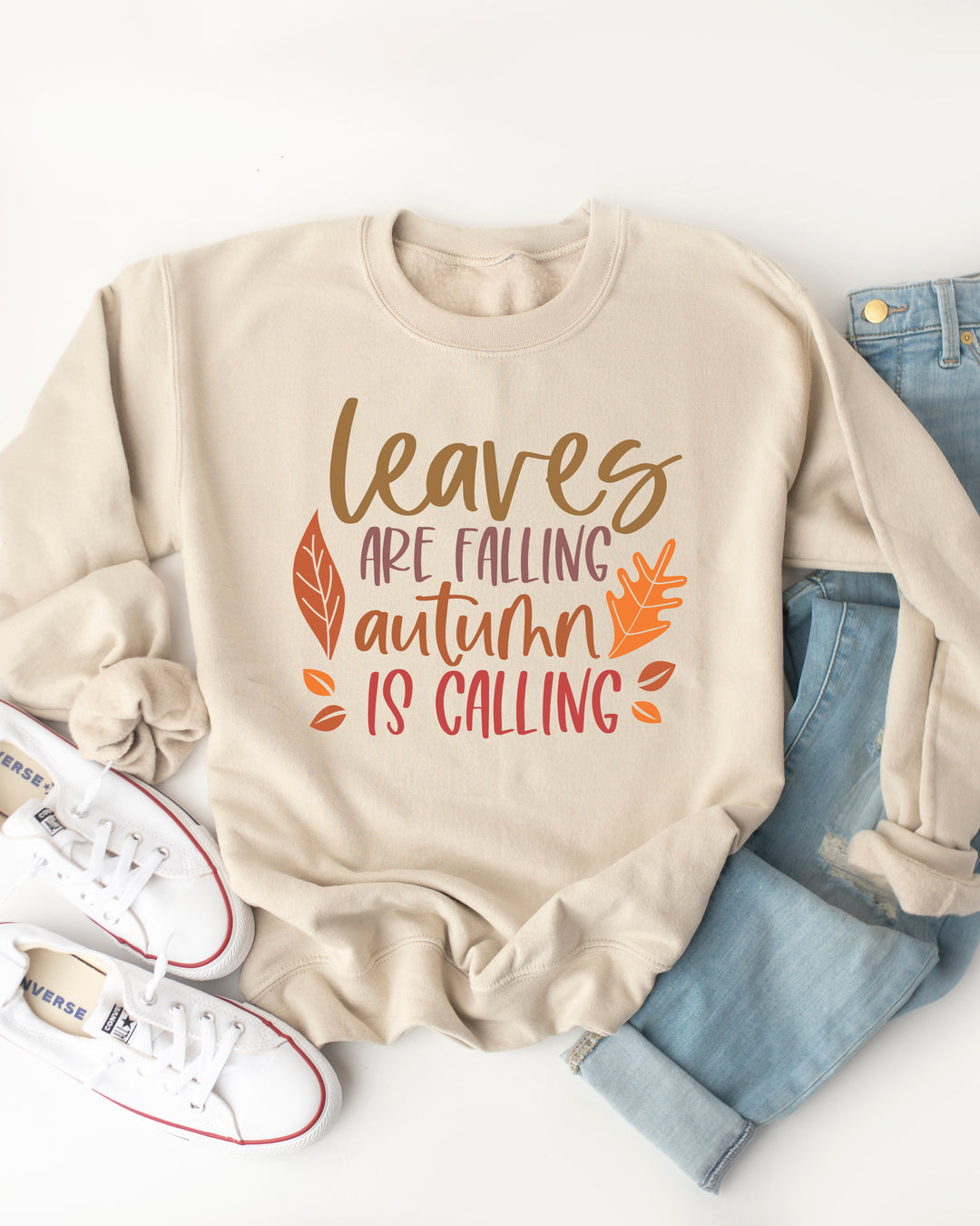 Leaves Are Falling, Autumn Is Calling Graphic Sweatshirt