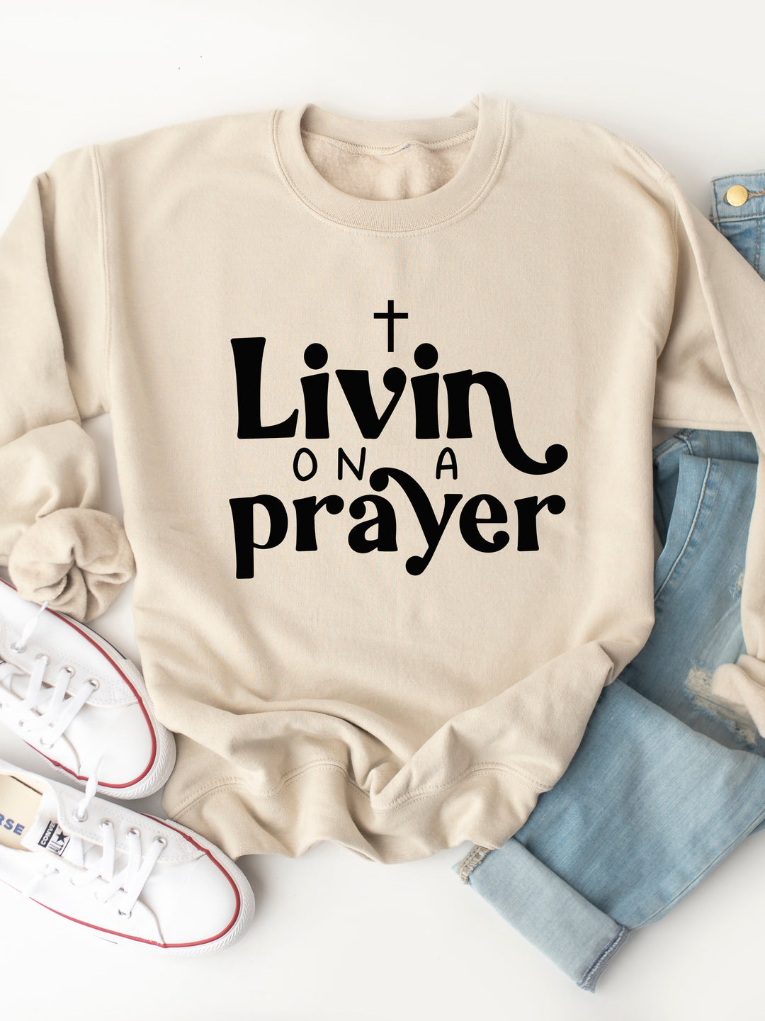 Livin On A Prayer Graphic Sweatshirt