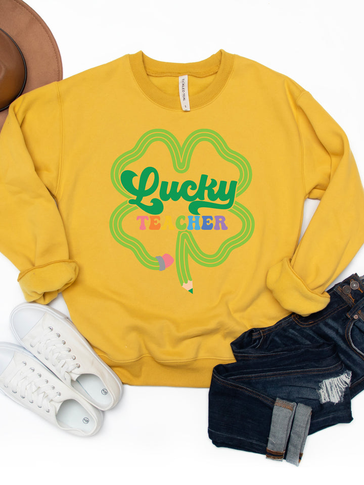 Lucky Teacher  - Graphic Sweatshirt