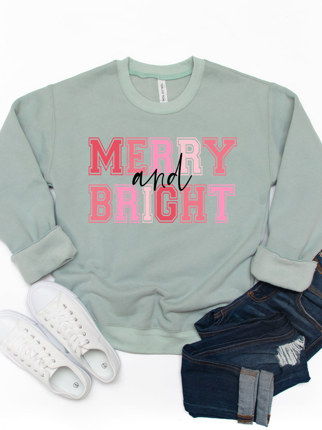 Merry And Bright Pink - Graphic Sweatshirt