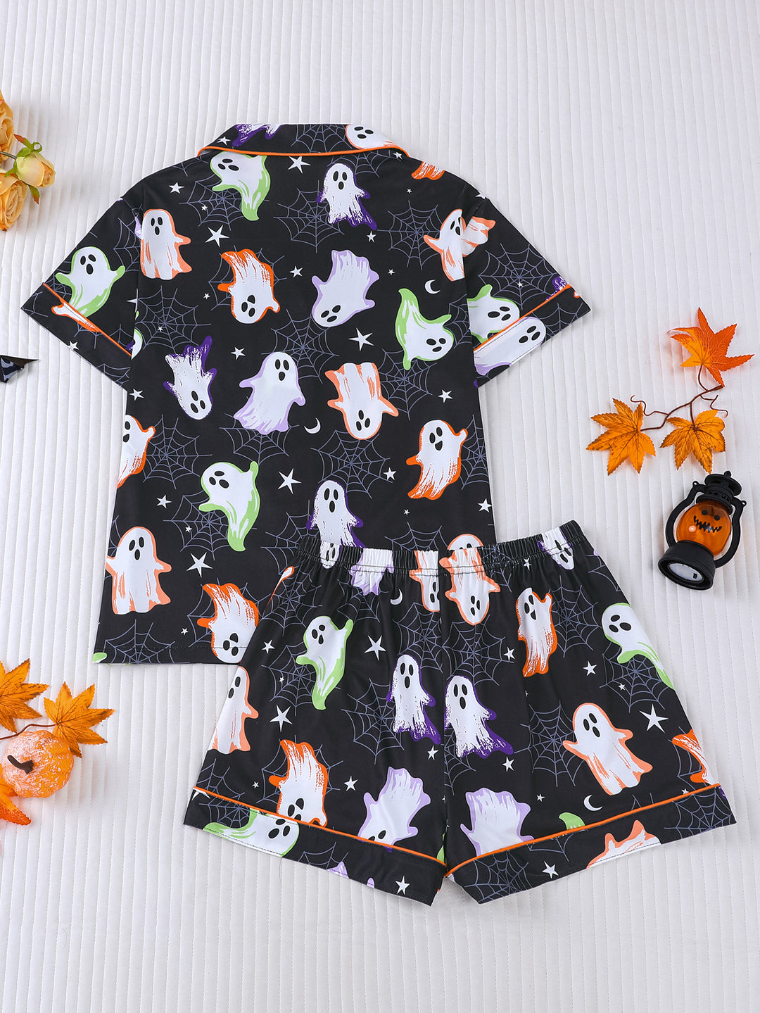 Neon Ghosts Halloween Pajama Set