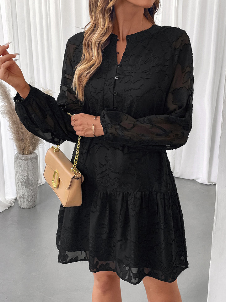 Floral Burnout Tiered Dress
