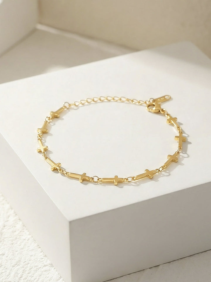 Dainty Cross Chain Bracelet