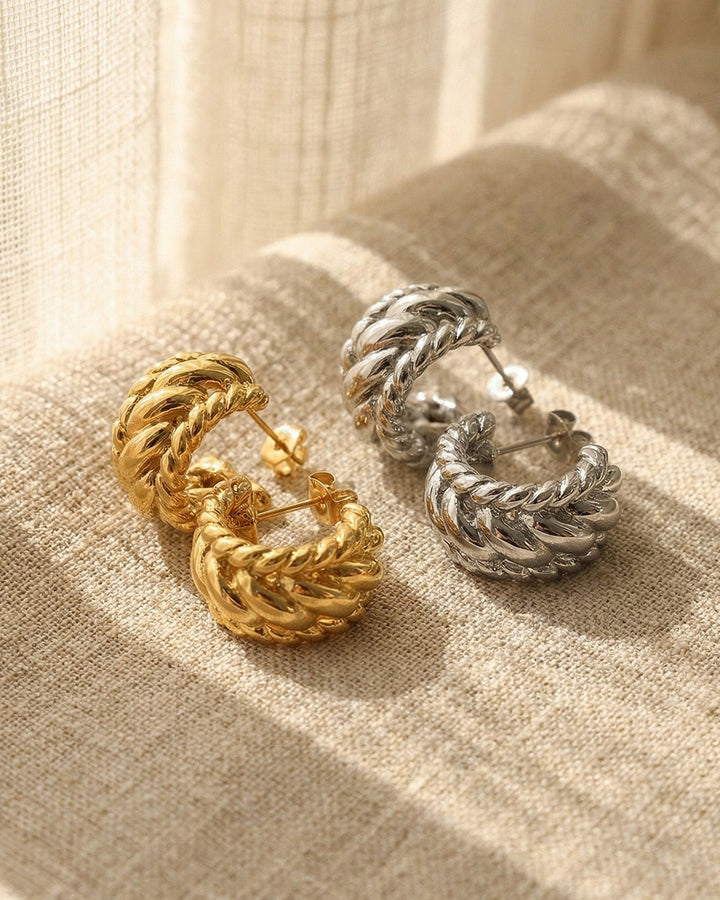 Chunky Rope Huggie Hoops